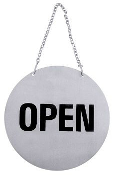 Panneau de poignée de porte Contacto OUVERT/FERMÉ avec chaîne, 7659/131
