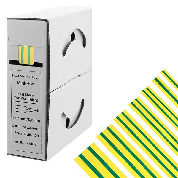 Gaine thermorétractable Offgridtec vert/jaune 1,2mm > 0,6mm 2:1, 7-01-007695