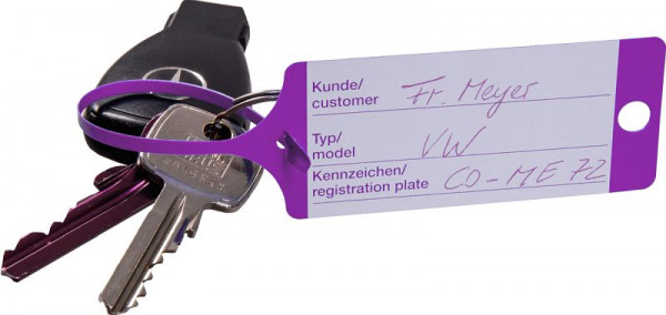 Porte-clés Eichner, violet, UE : 100 pièces, 9208-00649