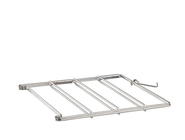 Cadre APS pour 4 plaques à pizza jusqu'à Ø 28 cm, 26 x 26 x 25 cm, inox, distance entre niveaux : 5,5 cm, pliable, verrouillable, 73515