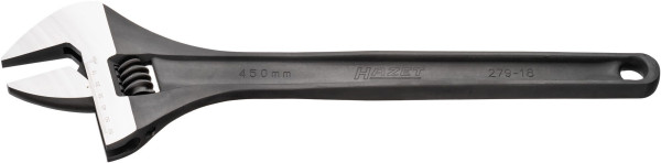 Clé à fourche Hazet, réglable, profil hexagonal extérieur, surface : phosphatée, polie miroir, longueur : 461 mm, plage de serrage : 60 mm, 279-18