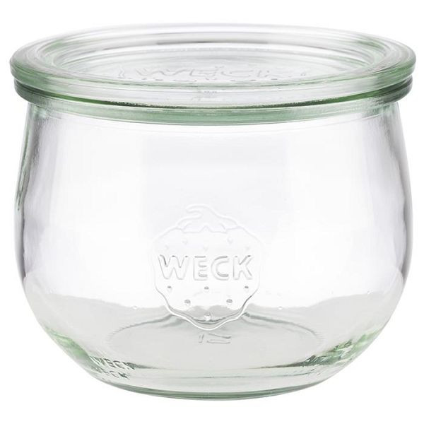 Pot APS Weck avec couvercle, Ø 11 cm, hauteur : 9 cm, forme tulipe 580 ml, lot de 6, 82354