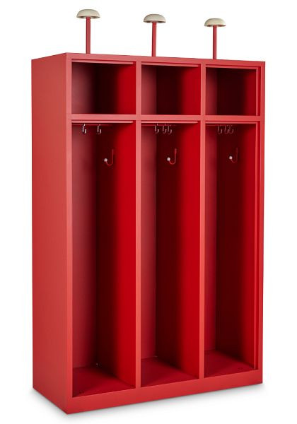 Armoire de pompiers KEMMLIT à 3 compartiments, sans portes, 100893