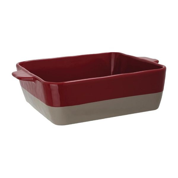 OLYMPIA casserole rectangulaire rouge et taupe 4.2L, DB527