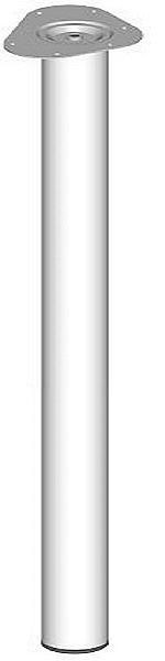 Système d'éléments PIED EN TUBE D'ACIER, VRAC, Ø60, 1100 mm, BLANC, UE: 4 PIÈCES, 11102-00066