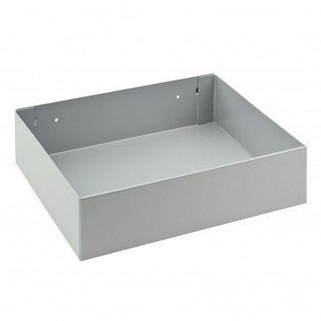 Plateau de rangement ADB en aluminium, adapté à la perforation Euro (10x10mm / 38x38mm), dimensions : LxPxH : 225mmx175mmx65mm, 24166
