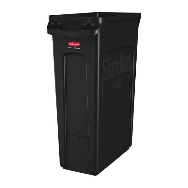 Rubbermaid Slim Jim Poubelle ventilée Noir 87L, CP653