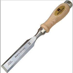 MHG Stechbeitel-Premium mit Rundheft Esche geölt, Seitenfase bis Spiegelseite, Klinge feinstgeschliffen, Größe: 30 mm, P7000.30