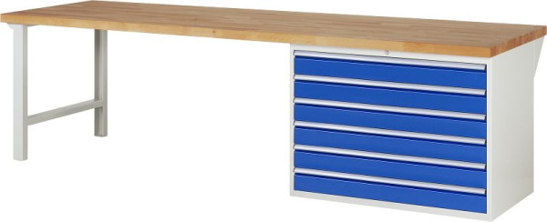 Etabli RAU série 7000 - modèle 7716, L3000 x P900 x H890 mm, base système L3000 x P850 x H850 mm, 03-7716A1-309B4M.11
