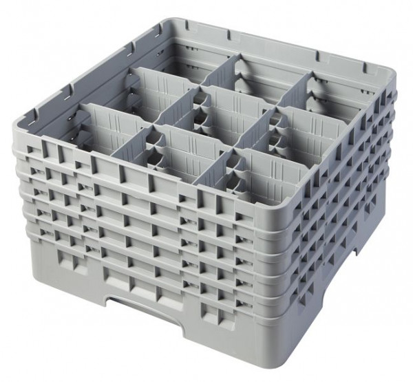 Panier de lavage Cambro 9 compartiments Camrack® 25,8 cm, gris doux, SU: 2 pièces, 9S958151
