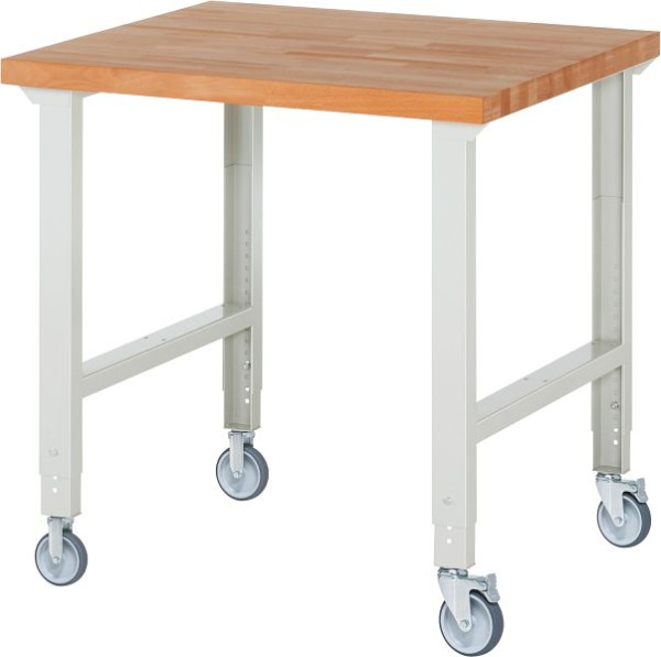 Etabli mobile RAU (réglable en hauteur) 7000-1, 1000x900x950-1000mm, 2 roulettes fixes et roulettes pivotantes chacune, 05-7000-1-109B4H22.12