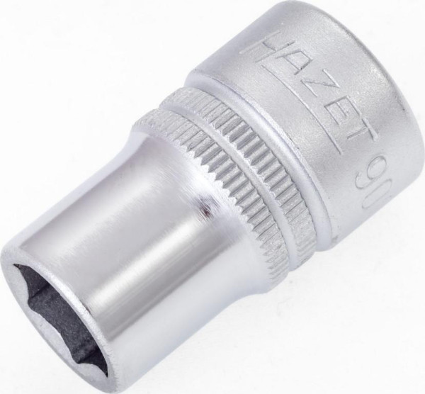 Douille Hazet, hexagonale, carré creux 12,5 mm (1/2"), 12 mm, moleté, 900-12