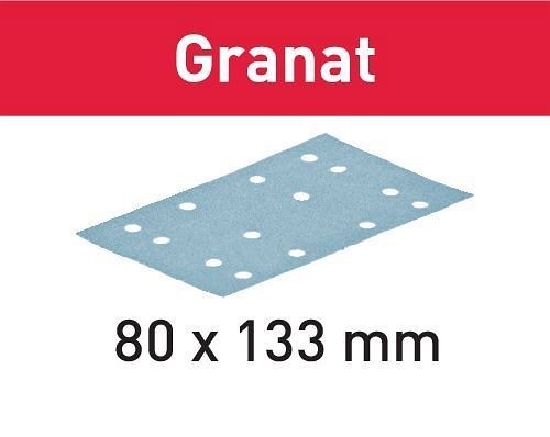 Festool Schleifstreifen STF 80x133 P400 GR/100 Granat, VE: 100 Stück, 497126