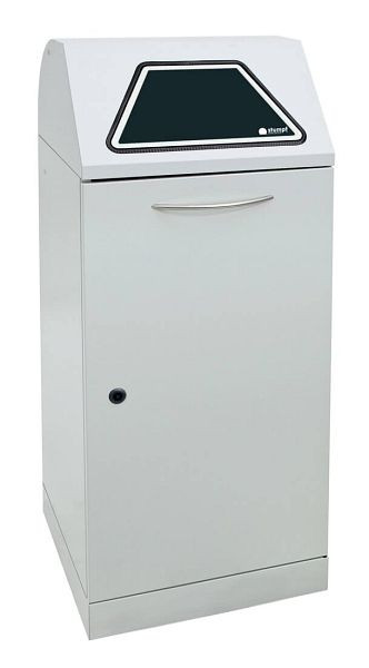 tri des déchets contondants Modul-Vario 120, gris clair, conteneur intérieur galvanisé, 120 litres, 625-120-0-2-735