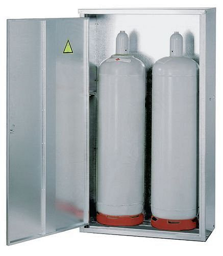Armoire à bouteilles de gaz liquide DENIOS ST 23, pour 2 bouteilles de 33 kg, paroi fermée + porte à 1 battant, 125-056
