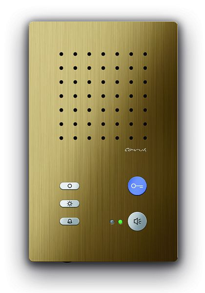 Poste intérieur audio TCS pour appels mains libres série Carus ADAPTO, montage en saillie bronze, CAI1000-0151