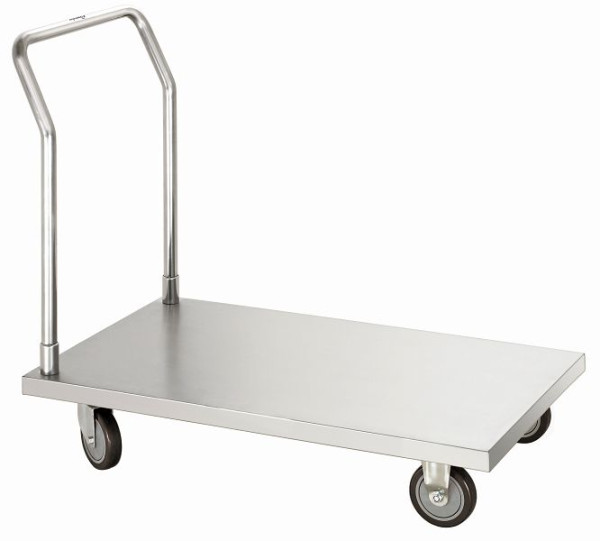 Chariot de transport Bartscher, chariot à plate-forme, acier chrome-nickel, 300142