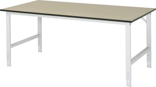 Table de travail RAU série Tom (6030) - réglable en hauteur, panneau MDF, 2000x760-1080x1000 mm, 06-625F10-20.12