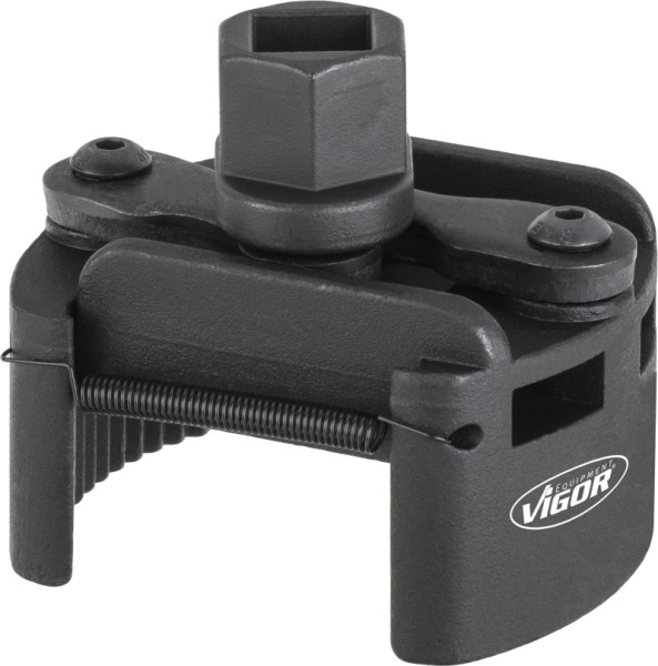 Clé pour filtre à huile VIGOR, 60 - 80 mm, universelle, six pans extérieurs 21 mm, carré creux 12,5 mm (1/2 pouce), 60 - 80, V4413