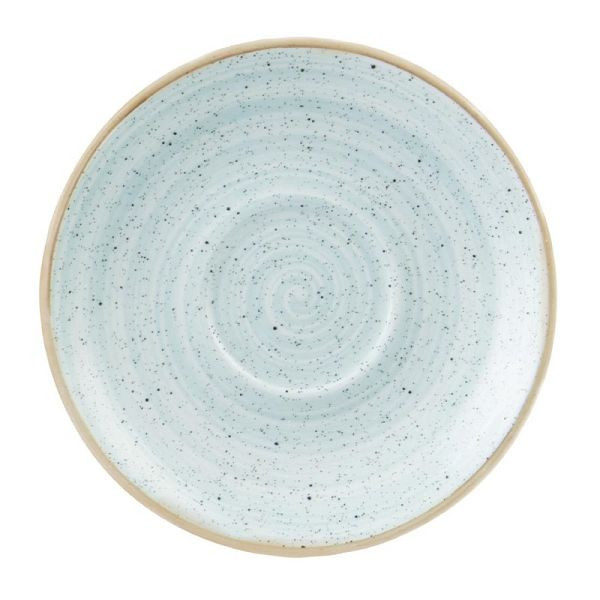 Churchill Stonecast Lot de 12 soucoupes à cappuccino rondes bleu canard 185 mm, DK515