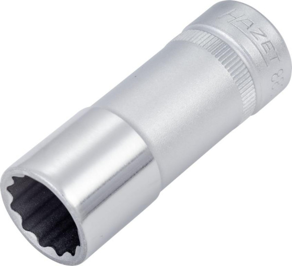 Douille Hazet, Bi-Hex, carré creux 10 mm (3/8"), 14 mm, type long avec moletage, 880TZ-14