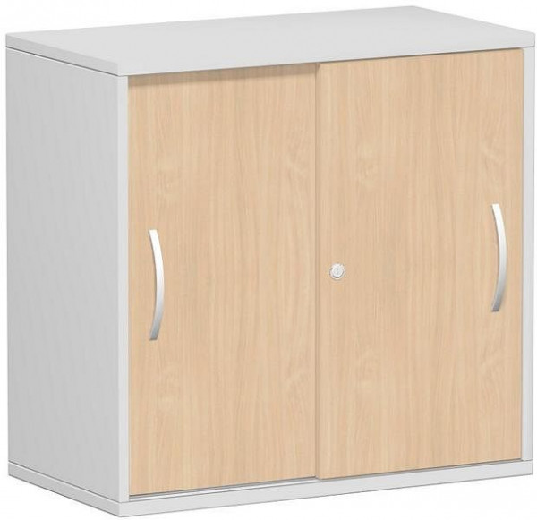 geramöbel panneau supérieur d'armoire à portes coulissantes 25 mm, avec pieds, verrouillable, 800x425x798, hêtre/gris clair, S-382502-BL