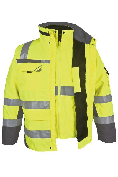 Parka de protection d'avertissement PKA 3in1, jaune/gris, taille: S, WIPA3in1-GE-002