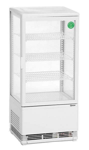 Bartscher mini vitrine réfrigérée 78 l, blanche, 700578G