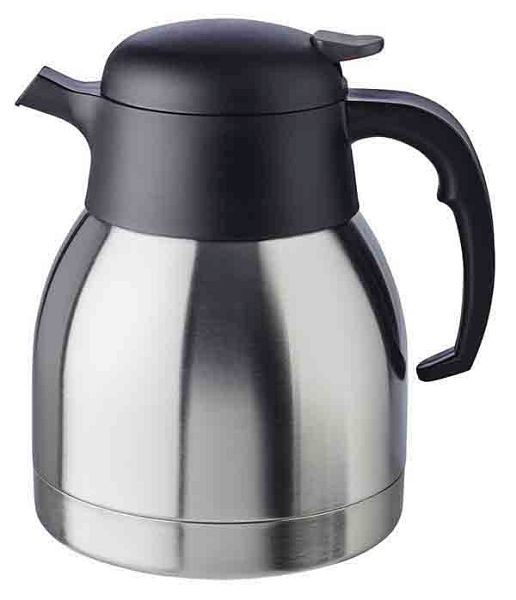 Pichet isotherme APS -CLASSIC-, Ø 14 cm, hauteur : 19 cm, 1 litre, acier inoxydable, polypropylène, double paroi, automatique à une main, 10910