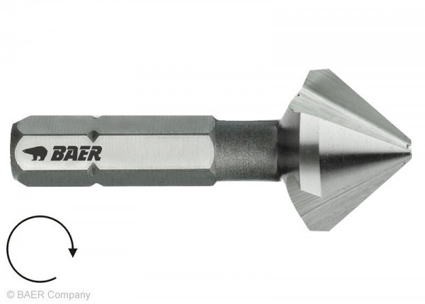 Fraise à tête fraisée BAER HSSG 90° 6,3 mm (M 3) - pour tournevis sans fil, 744063