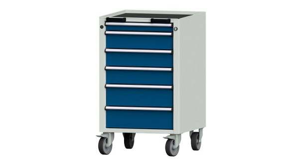Etablis ANKE, conteneur mobile, modèle 77 V, 570 x 615 x 930 mm, RAL 7035/5010, bac, 450.264