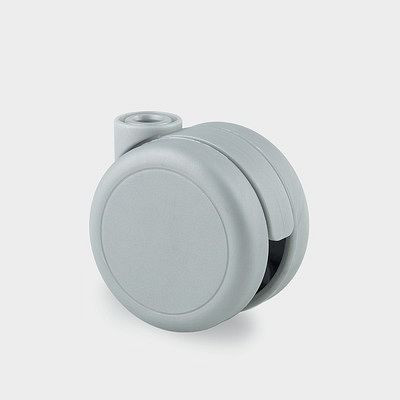 Roulette pivotante TENTE-ROLLEN, roue Ø 65 mm, capacité de charge 50 kg, hauteur 68 mm, D 75 Shore, coloris : ALU, 5920UOI065L51-10 DOM23 ALU