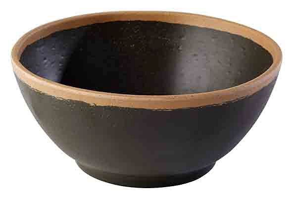 Bol APS -CROCKER-, Ø 16 cm, hauteur: 7 cm, 0,7 litre, mélamine, marron, avec bord marron clair, 84572
