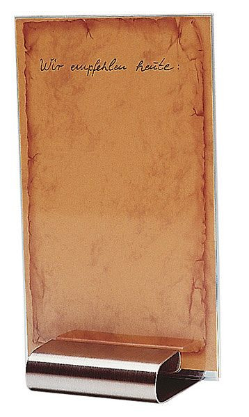 Porte-marque-place APS, 8 x 7 cm, hauteur : 2 cm, acier inoxydable, 00030