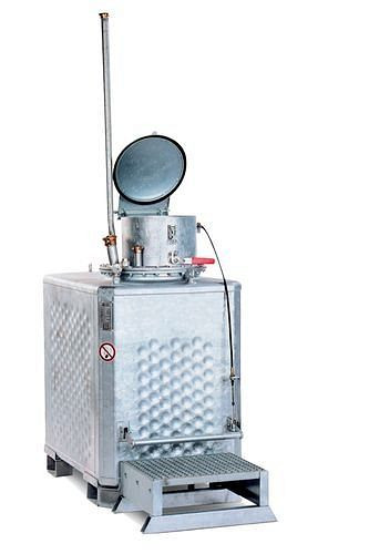 DENIOS multi collecteur MS-TP-E, 900 litres, galvanisé, pour point éclair inférieur à 55° C, 123-564