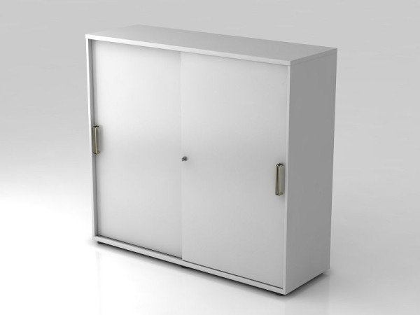 Hammerbacher armoire à portes coulissantes 3OH 120cm poignée rayée gris/gris, 120x40x110 cm (LxPxH), V1753S/5/5/SG