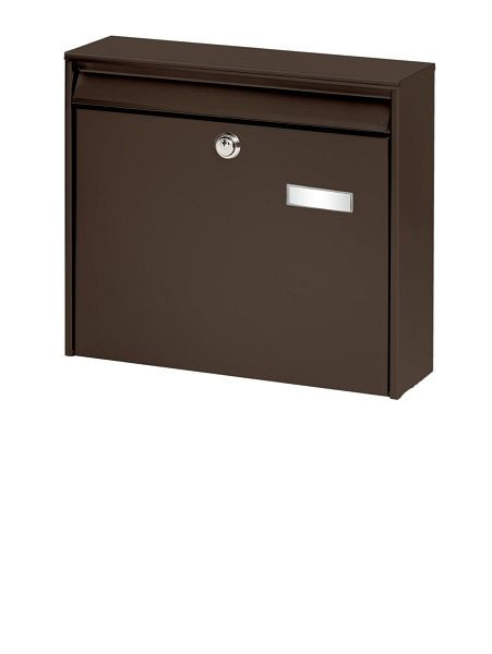 Boîte aux lettres BURG-WÄCHTER Potsdam 877 BR, 2 x clés, HxLxP (extérieur) : 322 x 362 x 100mm, marron, 20270