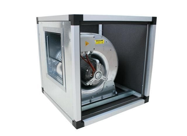 Ventilateur caisson à entraînement direct AIRFAN avec panneaux à double paroi, 49 kg, 1~/230V : 0,55 kW 1400 tr/min, ACCW10/8-4MAL