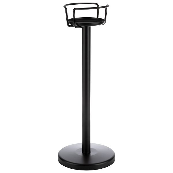Support APS pour refroidisseur à vin/champagne, Ø 19,5 / 26,5 x 71,5 cm, métal, zinc moulé sous pression, noir, dessus : Ø extérieur 19,5 cm, Ø intérieur 15 cm, base : Ø 26,5 cm, 36116