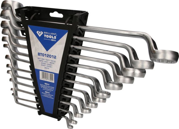 Jeu de clés à double anneau décalées Brilliant Tools, 12 pièces, BT012012