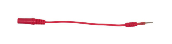 KS Tools Prise d'entrée 4,0 mm vers fiche adaptateur de test 2,0 mm plate (rouge), 150.0971