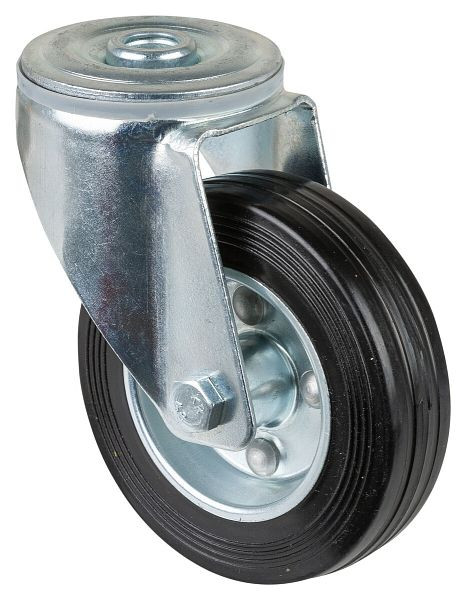 Rouleau de transport BS rollers, largeur 30 mm, Ø100 mm, jusqu'à 70 kg, bande de roulement en caoutchouc antistatique noir, roulement à rouleaux, lot de 2, L101.B58.100