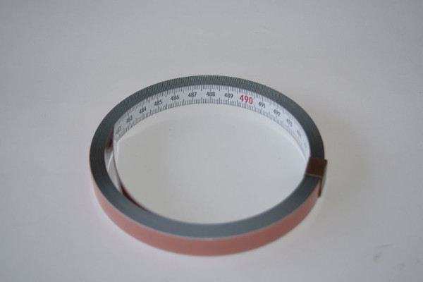 Mètre ruban ELMAG pour piste, autocollant, 0-5000 mm, de gauche à droite, largeur 13 mm, 9709295