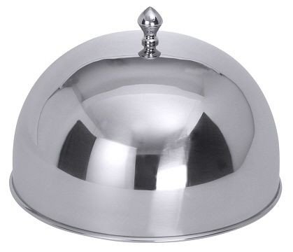 Cloche à dîner Contacto 12" avec poignée bouton en acier inoxydable, 6880/300