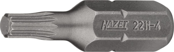 Embout Hazet, six pans plein 6,3 (1/4 pouce), profil interne à plusieurs dents XZN, M4, 2211-4