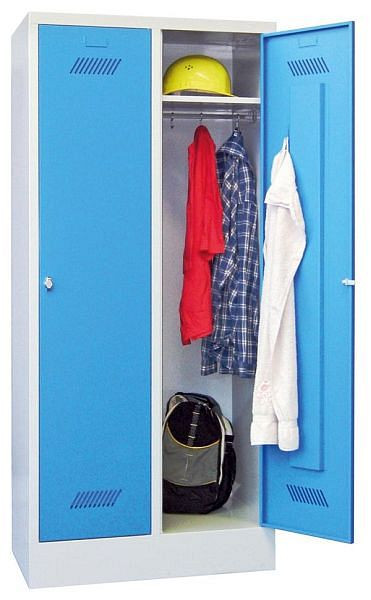Armoire Pavoy avec base 1850/500/800, 2 compartiments, fermeture tournante, 60201-214-432-716303