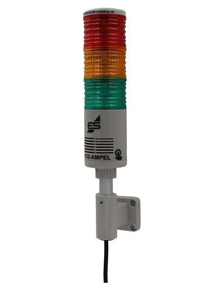 Feu de signalisation Schabus CO2 "Factory", gris, avec alarme acoustique RAL 7032, 400360
