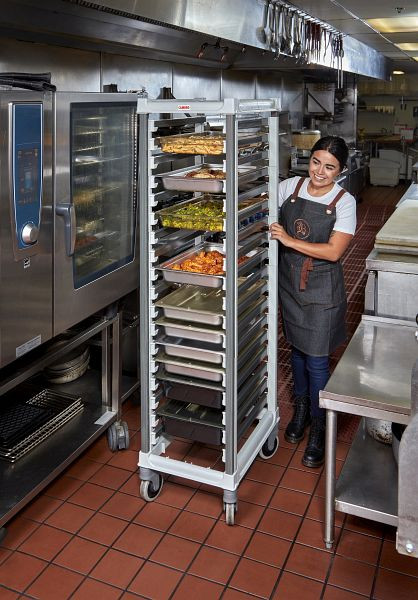 Chariot Cambro CAMSHELVING® GN 1/1 haut pour 18 bacs GN 1/1-6,5 cm de profondeur, UGNPR11F18480