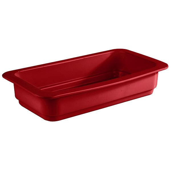 Récipient APS GN 1/3, 32,5 x 17,6 x 6 cm, porcelaine, rouge, résistant à la chaleur jusqu'à 220°C, 2 litres, 82280