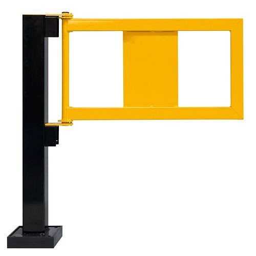 Porte garde-corps DENIOS avec montant central pour garde-corps de protection contre les chocs HYBRID, 311118